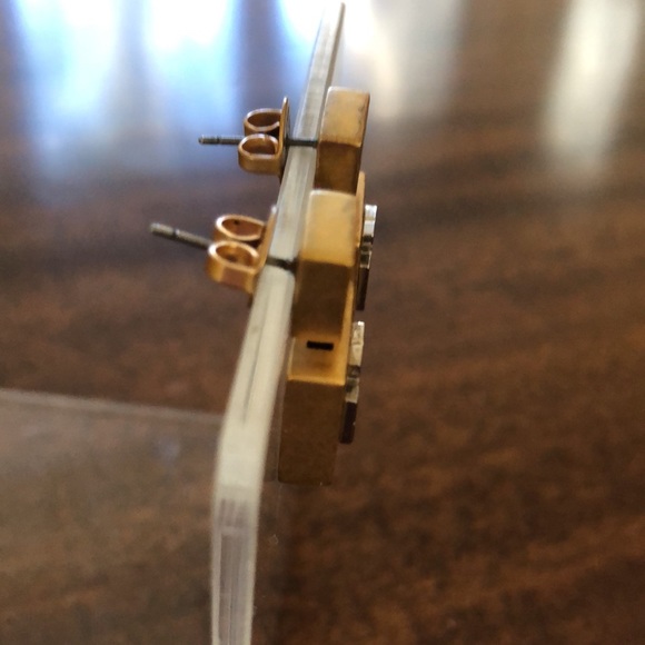 TORY BURCH•Vintage hanging square logo Earrings - Picture 3 of 16